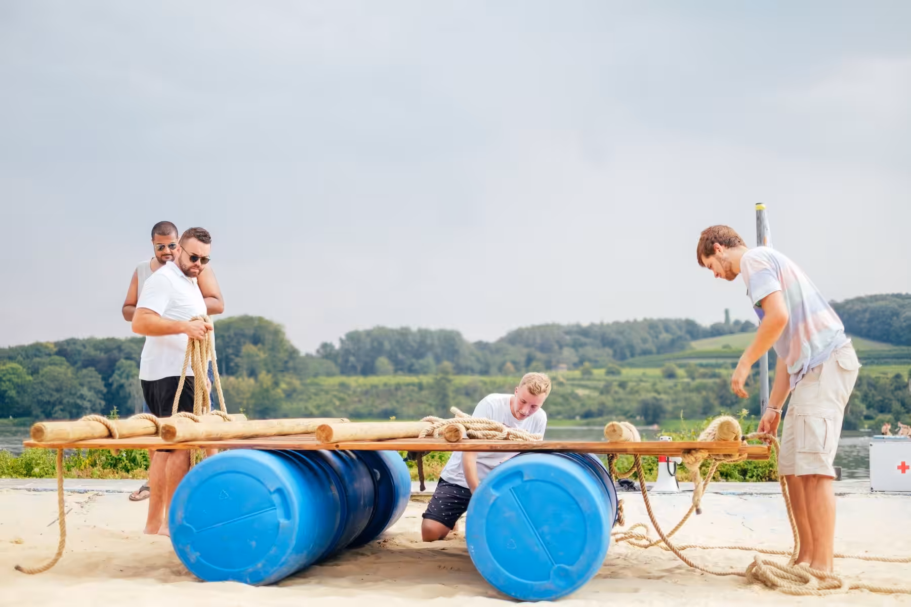 Floß Bau - Teamevent