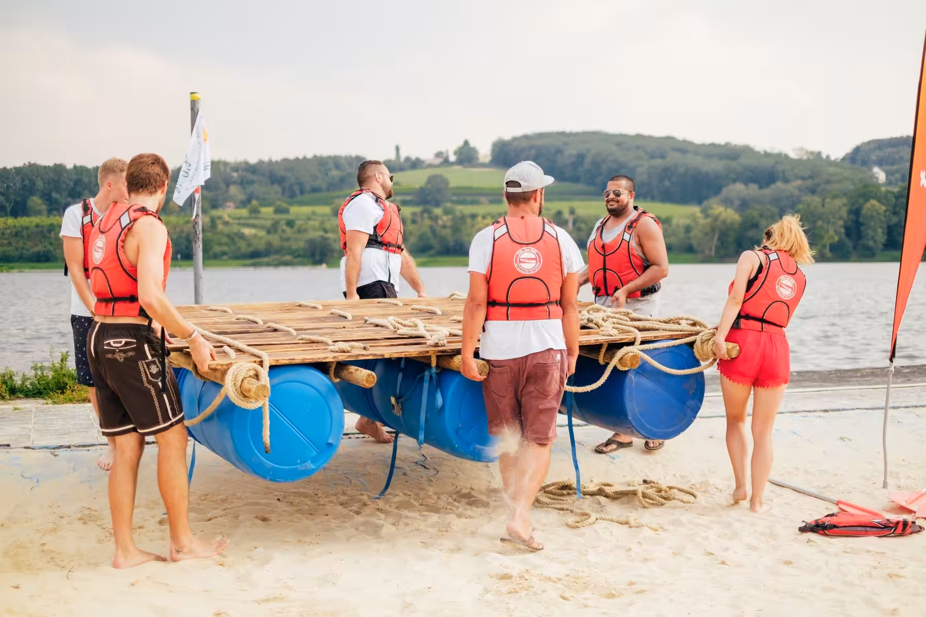 Floß Bau - Teamevent